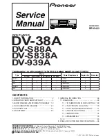 Pioneer DV-38A Service Manual предпросмотр