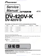 Pioneer DV-420V-K Service Manual предпросмотр