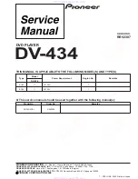 Preview for 1 page of Pioneer DV-434 Service Manual