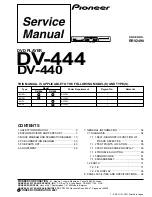 Предварительный просмотр 1 страницы Pioneer DV-440 Service Manual