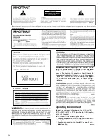 Preview for 2 page of Pioneer DV-444-K Operating Instructions Manual