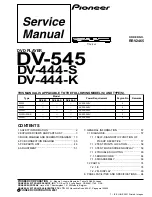 Pioneer DV-444-K Service Manual предпросмотр