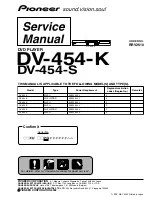 Предварительный просмотр 1 страницы Pioneer DV-454-K Service Manual