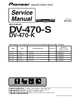 Pioneer DV-470-K Service Manual предпросмотр