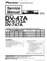 Предварительный просмотр 1 страницы Pioneer DV-47A Elite Service Manual