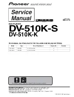 Предварительный просмотр 1 страницы Pioneer DV-510K-K Service Manual