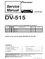 Pioneer DV-515 Service Manual предпросмотр