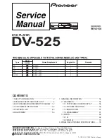 Pioneer DV-525 Service Manual preview