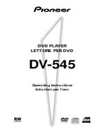 Pioneer DV-545 Operating Instructions Manual предпросмотр