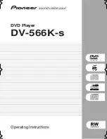 Pioneer DV-566K-s Operating Instructions Manual предпросмотр