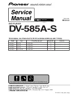 Preview for 1 page of Pioneer DV-585A-S Service Manual