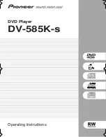 Pioneer DV-585K-s Operating Instructions Manual preview