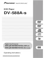 Предварительный просмотр 1 страницы Pioneer DV-588A-S Operating Instructions Manual