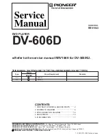 Предварительный просмотр 1 страницы Pioneer DV-606D Service Manual