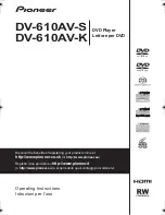 Предварительный просмотр 1 страницы Pioneer DV-610 Operating Instructions Manual