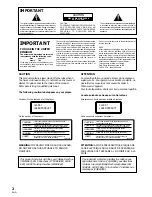 Предварительный просмотр 2 страницы Pioneer DV-626D Operating Instructions Manual