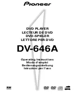 Pioneer DV-646A Operating Instructions Manual preview