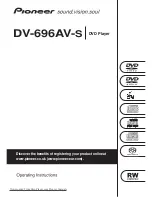 Pioneer DV-696AV-S Operating Instructions Manual предпросмотр