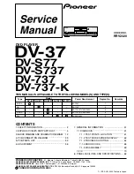 Предварительный просмотр 1 страницы Pioneer DV-737 Service Manual