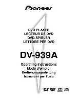 Предварительный просмотр 1 страницы Pioneer DV-939A Operating Instruction