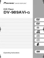 Pioneer DV-989AVi-G Operating Instructions Manual preview