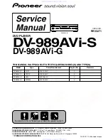 Предварительный просмотр 1 страницы Pioneer DV-989AVi-G Service Manual