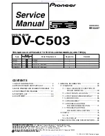 Pioneer DV-C503 Service Manual preview