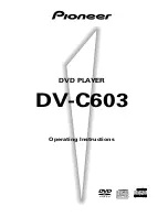 Предварительный просмотр 1 страницы Pioneer DV-C603 Operating Instructions Manual