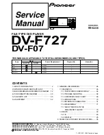 Pioneer DV-F07 Elite Service Manual предпросмотр