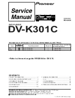 Preview for 1 page of Pioneer DV-K301C Service Manual