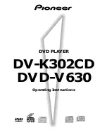 Предварительный просмотр 1 страницы Pioneer DV-K302CD Operating Instructions Manual