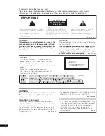 Предварительный просмотр 2 страницы Pioneer DV-LX50 Operating Instructions Manual