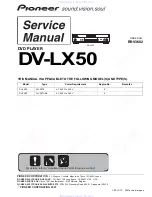 Pioneer DV-LX50 Service Manual предпросмотр