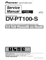 Предварительный просмотр 1 страницы Pioneer DV-PT100-S Service Manual