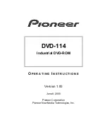 Pioneer DVD-114 Operating Instructions Manual preview