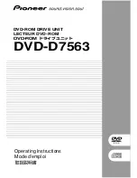 Pioneer DVD-D7563 Operating Instructions Manual preview