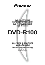 Предварительный просмотр 1 страницы Pioneer DVD-R100 Operating Instructions Manual