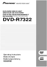 Preview for 1 page of Pioneer DVD-R7322 Operating Instructions Manual