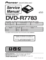 Preview for 1 page of Pioneer DVD-R7783 Service Manual