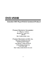 Предварительный просмотр 96 страницы Pioneer DVD-V5000 Command Protocol Manual