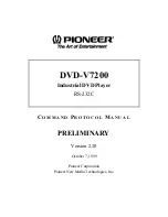 Pioneer DVD-V7200 Command Manual preview