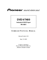 Pioneer DVD-V7400 Command Protocol Manual preview