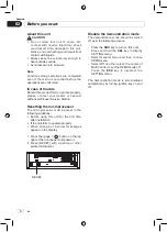 Preview for 6 page of Pioneer DVH-855AVBT Operation Manual