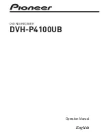 Pioneer DVH-P4100UB Operation Manual предпросмотр