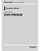 Pioneer DVH-P500UB Operation Manual предпросмотр