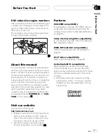 Preview for 7 page of Pioneer DVH-P500UB Operation Manual