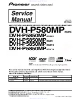 Pioneer DVH-P580MP SERIES Service Manual preview