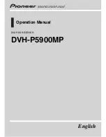 Предварительный просмотр 1 страницы Pioneer DVH-P5900MP Operation Manual