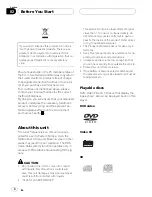 Предварительный просмотр 4 страницы Pioneer DVH-P5900MP Operation Manual