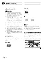 Предварительный просмотр 4 страницы Pioneer DVH-P5950MP Operation Manual